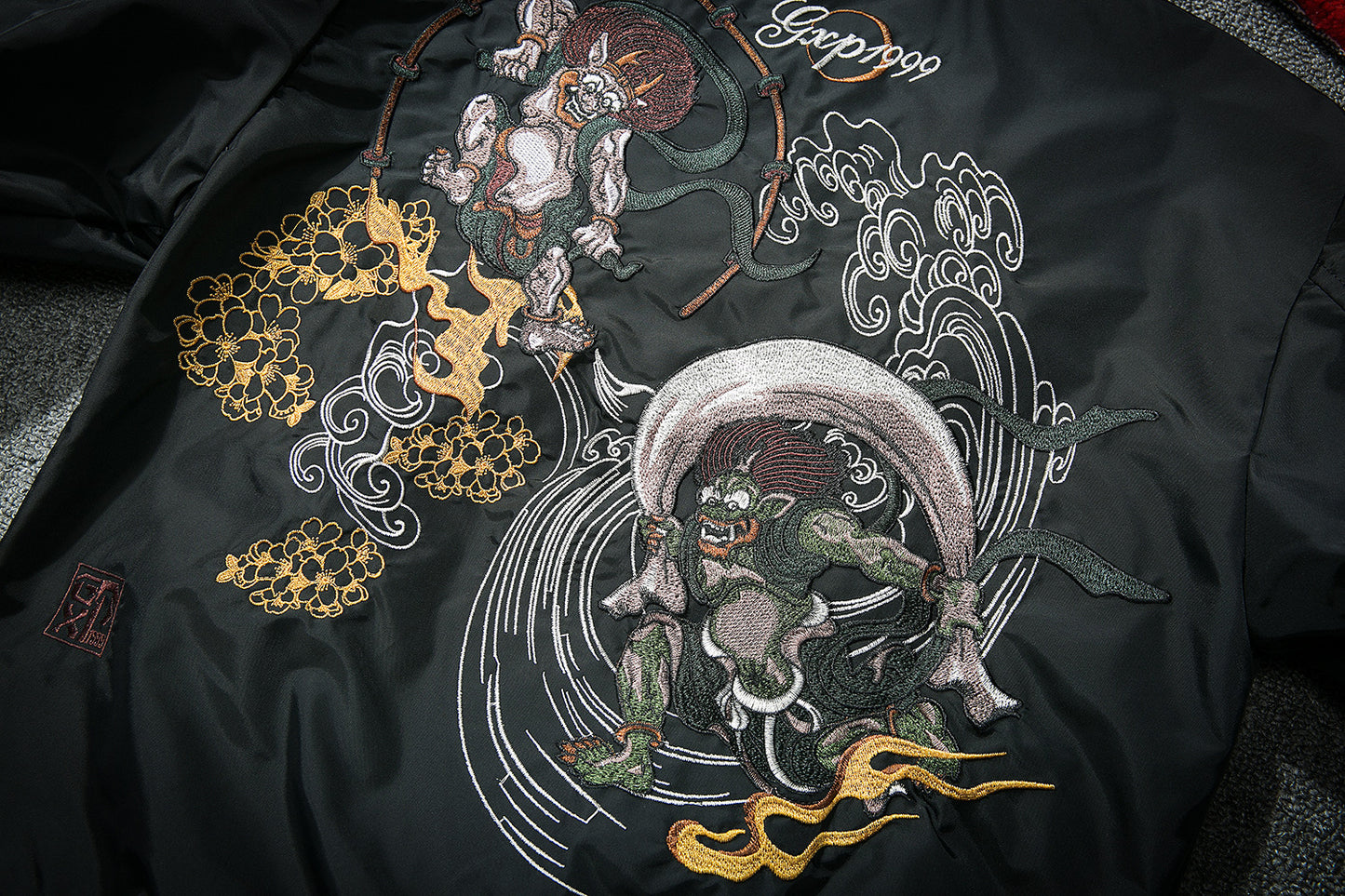 Japanese Tide Embroidery Bomber Jacket